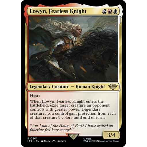 The Lord of the Rings: Tales of Middle-earth - 201 - Éowyn, Fearless Knight - Rare - WR - Non-foil