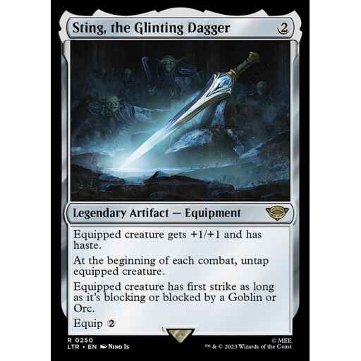 The Lord of the Rings: Tales of Middle-earth - 250 - Sting, the Glinting Dagger - Rare - C - Non-foil