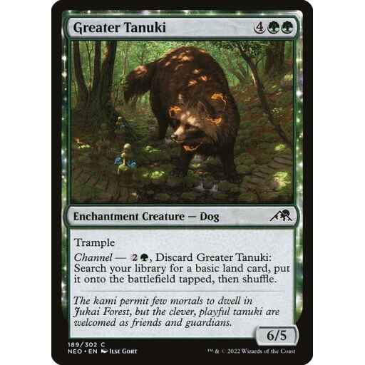 Kamigawa: Neon Dynasty - 189 - Greater Tanuki - Common - G - Foil