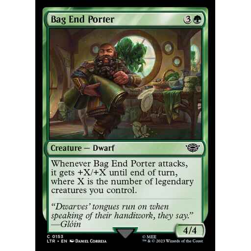 The Lord of the Rings: Tales of Middle-earth - 153 - Bag End Porter - Common - G - Non-foil