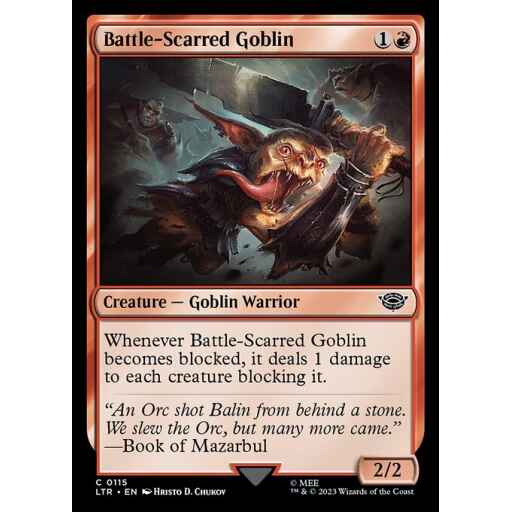 The Lord of the Rings: Tales of Middle-earth - 115 - Battle-Scarred Goblin - Common - R - Foil