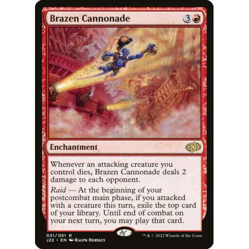 Jumpstart 2022 - 31 - Brazen Cannonade - Rare - R - Non-foil