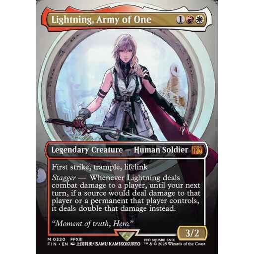 Final Fantasy - 320 - Lightning, Army of One - Mythic - WR - Non-foil