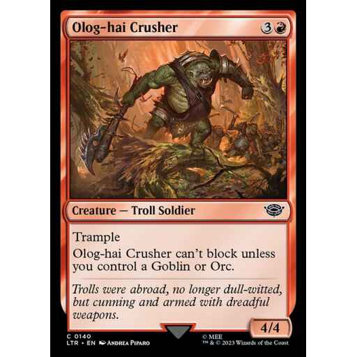 The Lord of the Rings: Tales of Middle-earth - 140 - Olog-hai Crusher - Common - R - Foil
