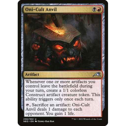Kamigawa: Neon Dynasty - 230 - Oni-Cult Anvil - Uncommon - BR - Foil