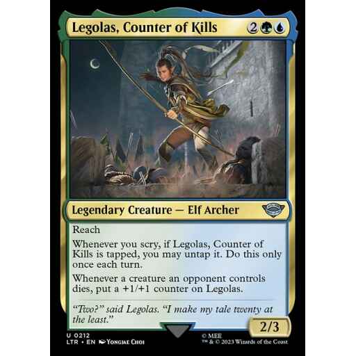 The Lord of the Rings: Tales of Middle-earth - 212 - Legolas, Counter of Kills - Uncommon - UG - Non-foil