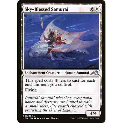 Kamigawa: Neon Dynasty - 37 - Sky-Blessed Samurai - Uncommon - W - Non-foil