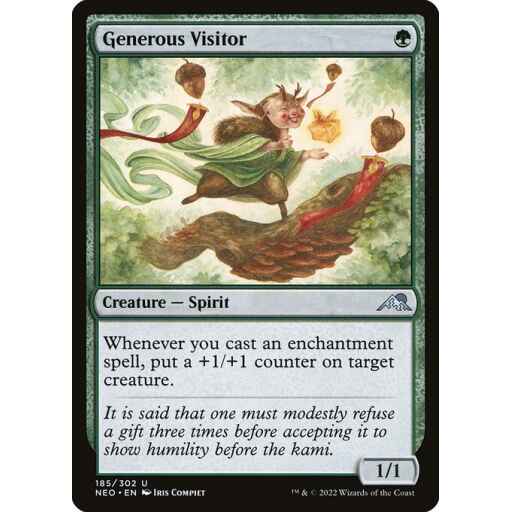 Kamigawa: Neon Dynasty - 185 - Generous Visitor - Uncommon - G - Foil