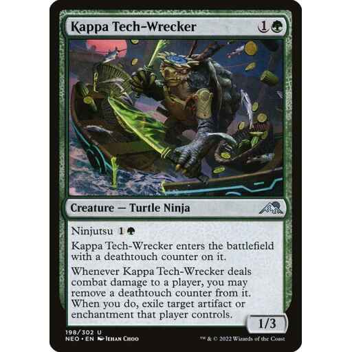 Kamigawa: Neon Dynasty - 198 - Kappa Tech-Wrecker - Uncommon - G - Foil