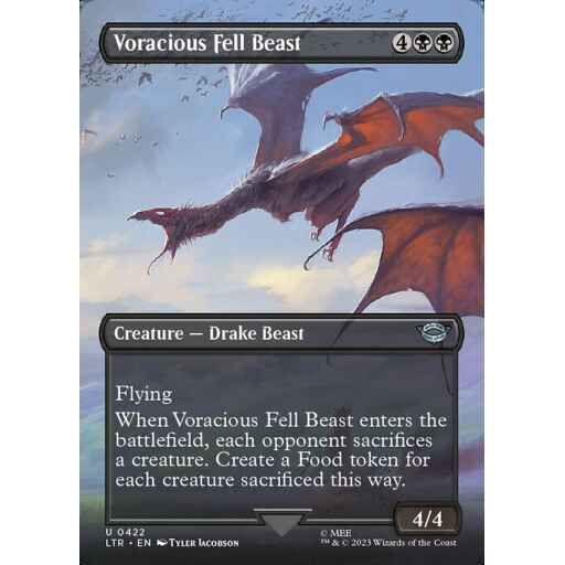 The Lord of the Rings: Tales of Middle-earth - 422 - Voracious Fell Beast - Uncommon - B - Non-foil