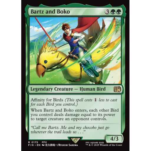 Final Fantasy - 175 - Bartz and Boko - Rare - G - Foil