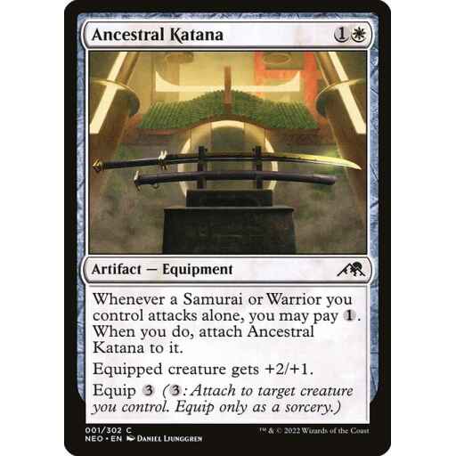 Kamigawa: Neon Dynasty - 1 - Ancestral Katana - Common - W - Non-foil