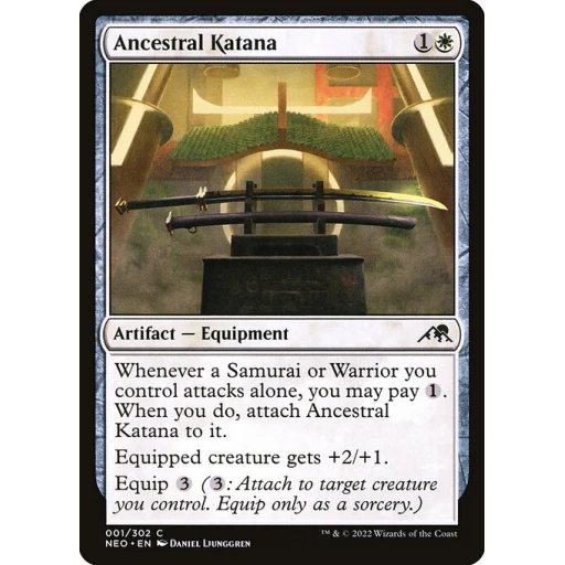 Kamigawa: Neon Dynasty - 1 - Ancestral Katana - Common - W - Non-foil
