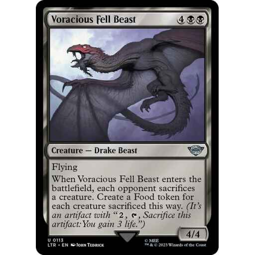 The Lord of the Rings: Tales of Middle-earth - 113 - Voracious Fell Beast - Uncommon - B - Non-foil