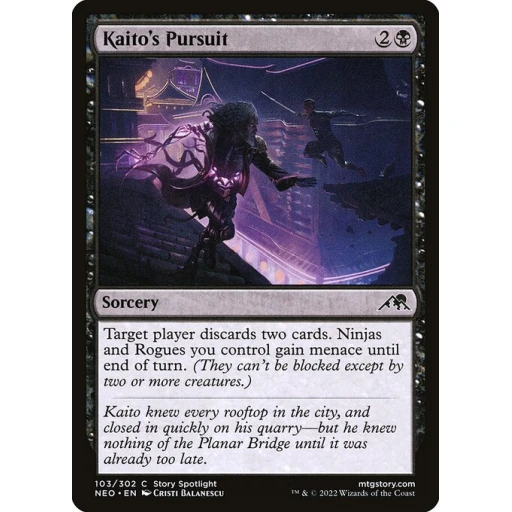Kamigawa: Neon Dynasty - 103 - Kaito's Pursuit - Common - B - Non-foil