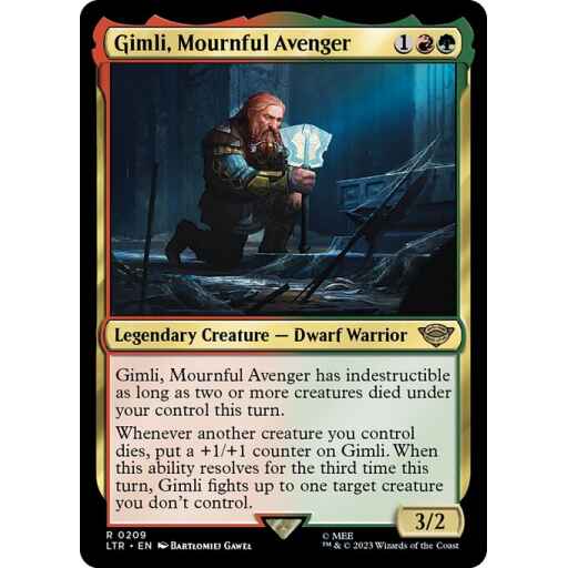 The Lord of the Rings: Tales of Middle-earth - 209 - Gimli, Mournful Avenger - Rare - RG - Non-foil