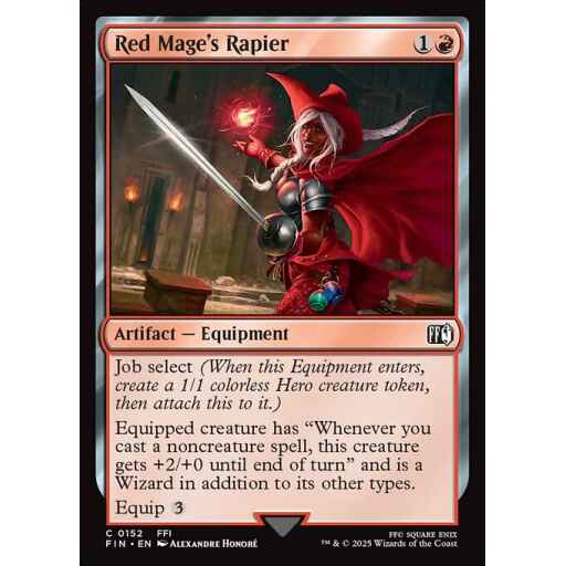 Final Fantasy - 152 - Red Mage's Rapier - Common - R - Foil