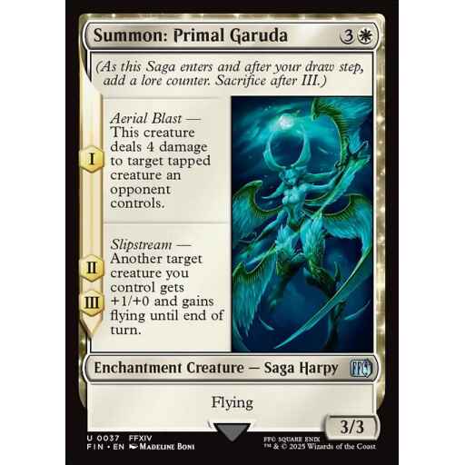 Final Fantasy - 37 - Summon: Primal Garuda - Uncommon - W - Foil