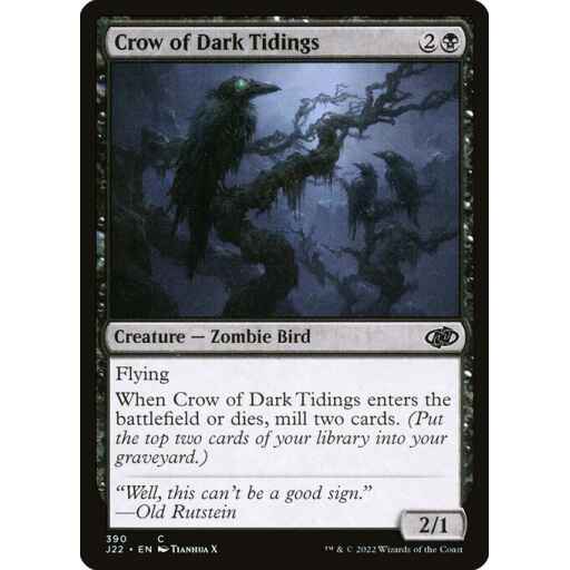 Jumpstart 2022 - 390 - Crow of Dark Tidings - Common - B - Non-foil