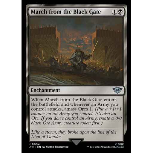 The Lord of the Rings: Tales of Middle-earth - 94 - March from the Black Gate - Uncommon - B - Non-foil