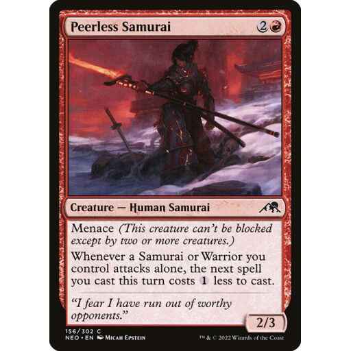 Kamigawa: Neon Dynasty - 156 - Peerless Samurai - Common - R - Non-foil