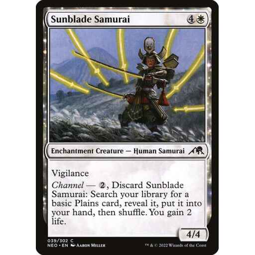 Kamigawa: Neon Dynasty - 39 - Sunblade Samurai - Common - W - Non-foil