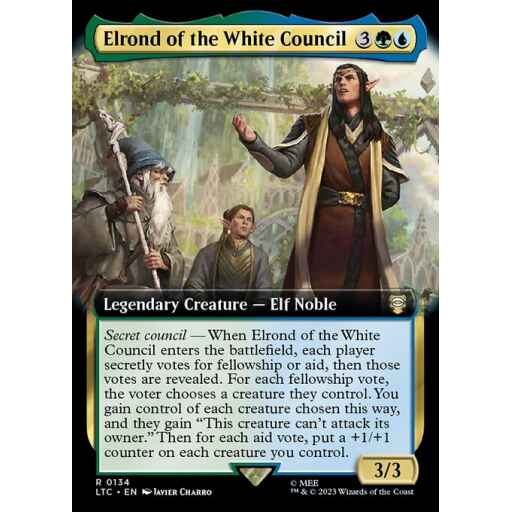 Tales of Middle-earth Commander - 134 - Elrond of the White Council - Rare - UG - Non-foil