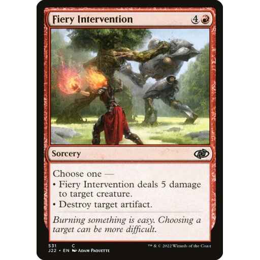 Jumpstart 2022 - 531 - Fiery Intervention - Common - R - Non-foil