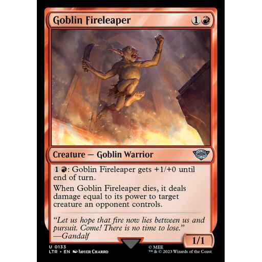 The Lord of the Rings: Tales of Middle-earth - 133 - Goblin Fireleaper - Uncommon - R - Non-foil