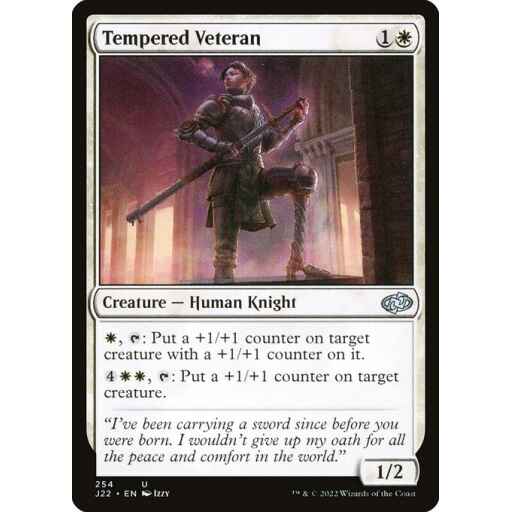 Jumpstart 2022 - 254 - Tempered Veteran - Uncommon - W - Non-foil