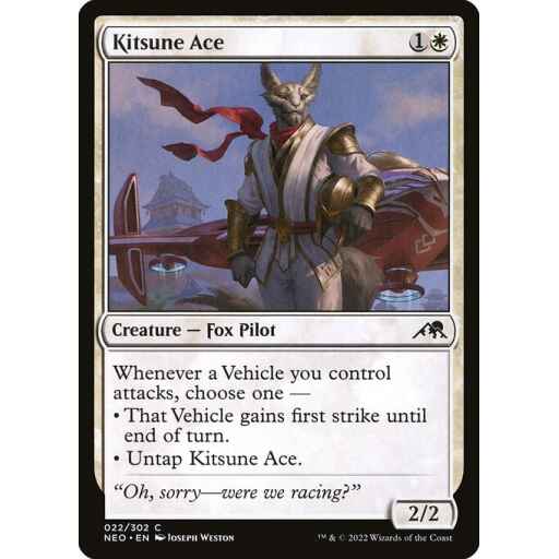 Kamigawa: Neon Dynasty - 22 - Kitsune Ace - Common - W - Foil