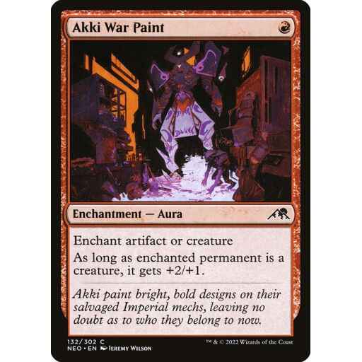 Kamigawa: Neon Dynasty - 132 - Akki War Paint - Common - R - Non-foil