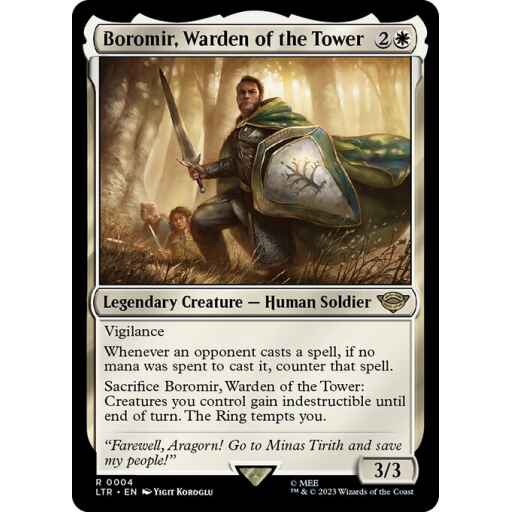 The Lord of the Rings: Tales of Middle-earth - 4 - Boromir, Warden of the Tower - Rare - W - Non-foil
