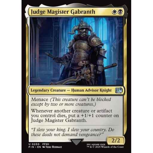 Final Fantasy - 230 - Judge Magister Gabranth - Uncommon - WB - Non-foil