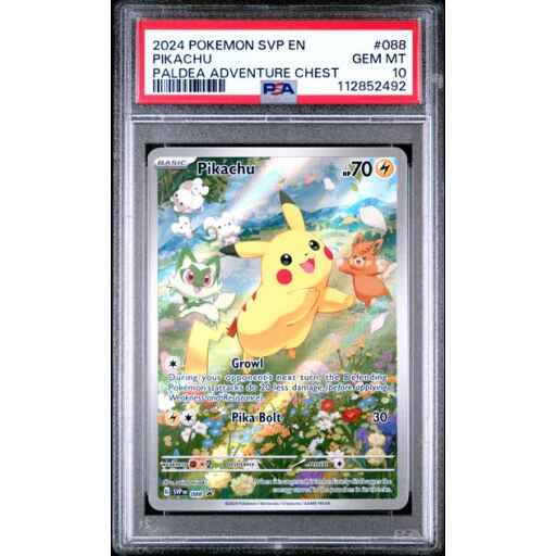PSA 10 Gem Mint - 2024 Pokemon Black Star Promo Adventure Chest Pikachu #88