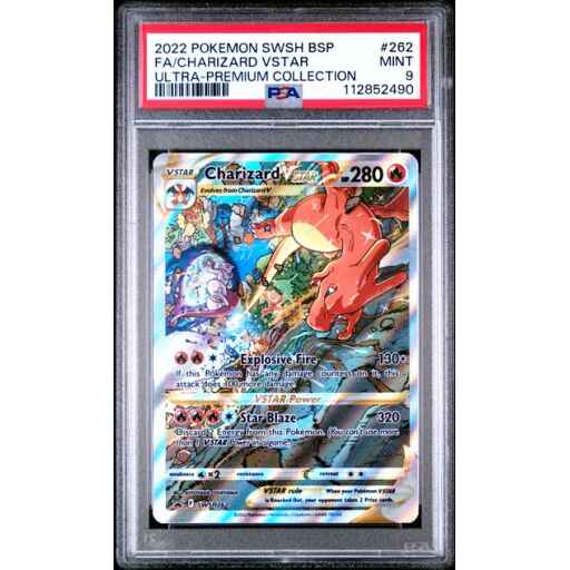 PSA 9 Mint - 2022 Pokemon Black Star Promo UPC Charizard VSTAR #262