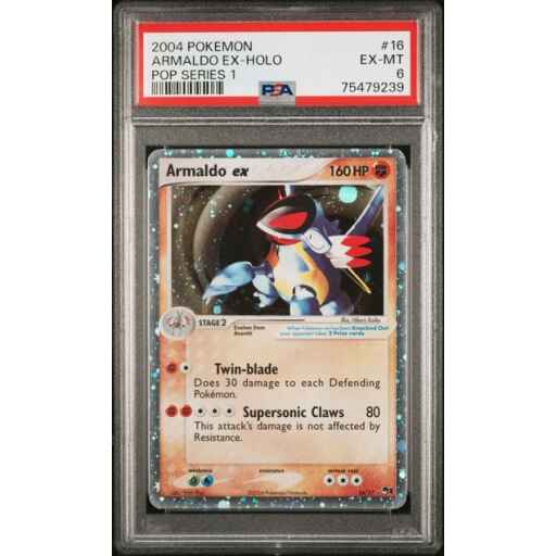 PSA 6 Excellent - 2004 Pokemon POP Series 1 Armaldo ex #16
