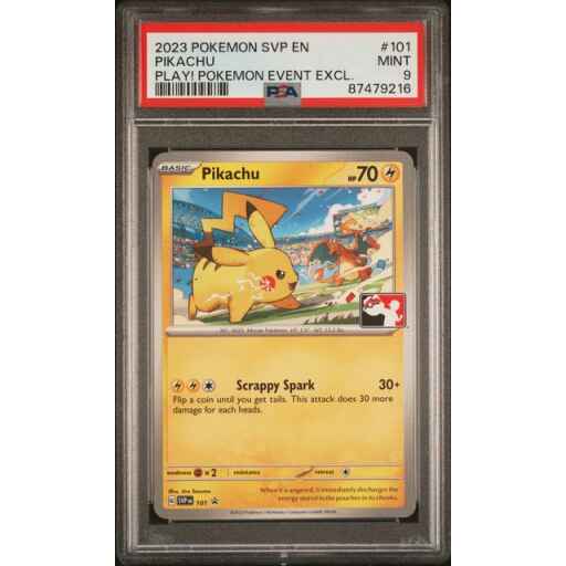 PSA 9 Mint - 2023 Pokemon Play! Event Excl SV Promo Pikachu #101