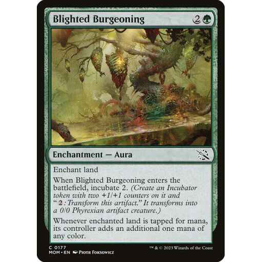 March of the Machine - 177 - Blighted Burgeoning - Common - G - Foil
