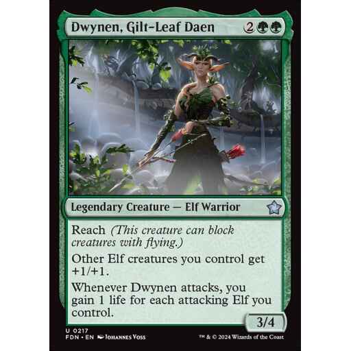 Foundations - 217 - Dwynen, Gilt-Leaf Daen - Uncommon - G - Non-foil