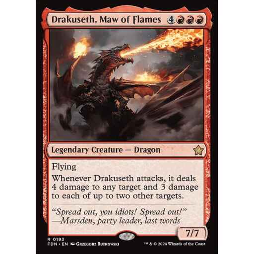 Foundations - 193 - Drakuseth, Maw of Flames - Rare - R - Non-foil