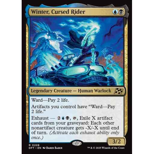 Aetherdrift - 228 - Winter, Cursed Rider - Rare - UB - Non-foil
