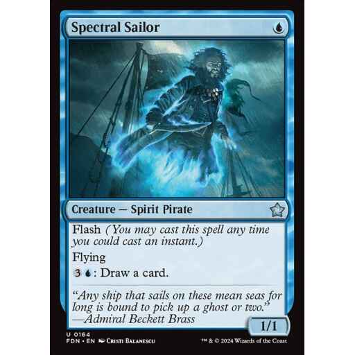 Foundations - 164 - Spectral Sailor - Uncommon - U - Foil