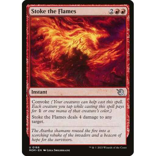 March of the Machine - 166 - Stoke the Flames - Uncommon - R - Non-foil
