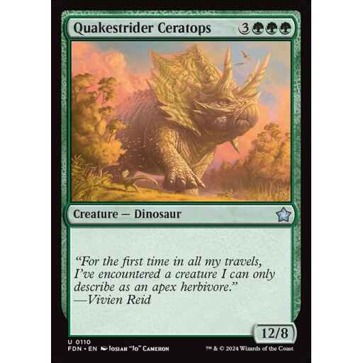 Foundations - 110 - Quakestrider Ceratops - Uncommon - G - Non-foil