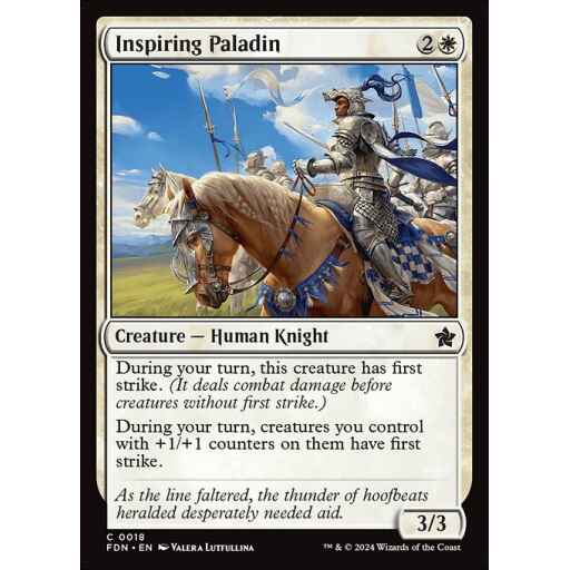 Foundations - 18 - Inspiring Paladin - Common - W - Foil