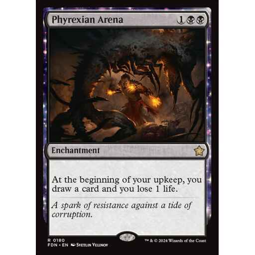 Foundations - 180 - Phyrexian Arena - Rare - B - Foil