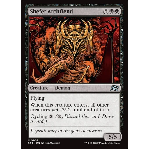 Aetherdrift - 104 - Shefet Archfiend - Uncommon - B - Foil