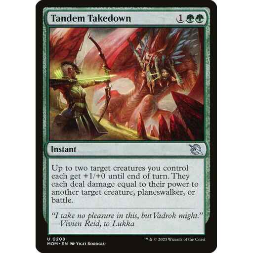 March of the Machine - 208 - Tandem Takedown - Uncommon - G - Foil