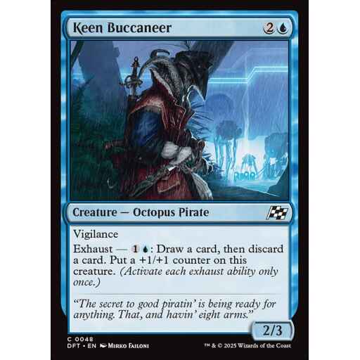 Aetherdrift - 48 - Keen Buccaneer - Common - U - Foil